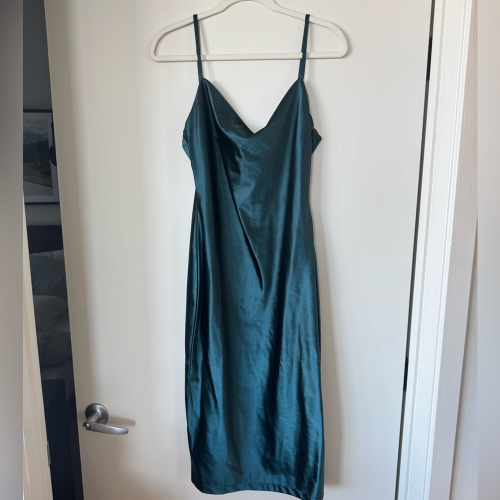 Satin Midi Dress - Picture 2 of 4